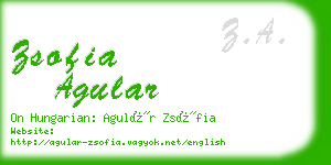 zsofia agular business card